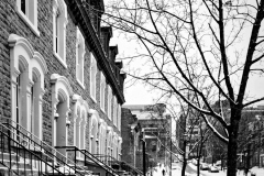 Maisons de style anglo-saxon au pied du Mont Royal, Montréal, Québec